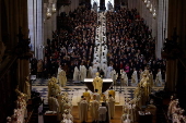 Sunday mass at Notre Dame Cathedral in Paris