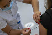 Inicio da vacinao de profissionais no Hospital das Clnicas, em SP