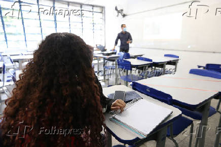 Vola s aulas presenciais na rede estadual de ensino, em So Paulo (SP)