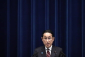 Japan's Prime Minister Fumio Kishida gives press conference in Tokyo