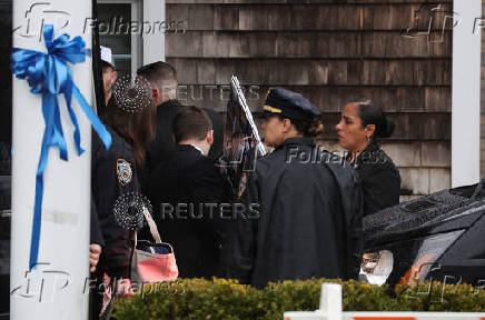 A wake for NYPD officer Jonathan Diller at Massapequa Park
