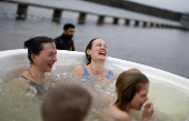 Berliners take the season's first dip
