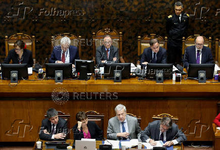 Chile's Foreign Affairs Minister Alberto van Klaveren attends a session at the Chilean Senate in Valparaiso