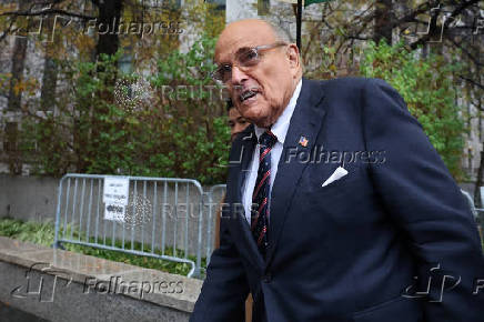 Former Trump lawyer and former New York City Mayor Giuliani arrives at U.S. Federal court, in New York