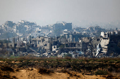 FILE PHOTO: Buildings lie in ruin in North Gaza