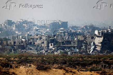 FILE PHOTO: Buildings lie in ruin in North Gaza