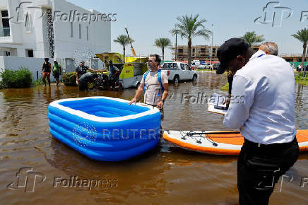 Aftermath of floods caused by heavy rains in Dubai