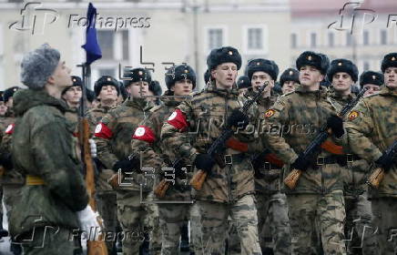 Rehearsal for 79th anniversary of Victory Day parade in St. Petersburg