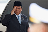 FILE PHOTO: Indonesian President-elect Prabowo Subianto in Jakarta