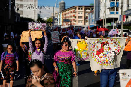 Protest to mark the International Day for the Elimination of Violence Against Women, in Panama City