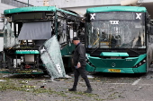 Damage at Kyriat Shmona bus station following pre-ceasefire rocket hit