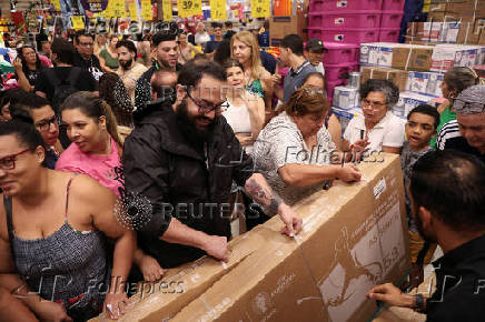 People shop ahead of Black Friday in Brazil