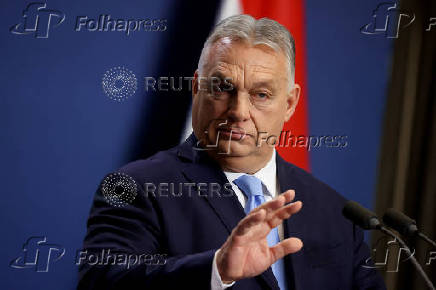 Hungarian Prime Minister Viktor Orban holds an international press conference in Budapest