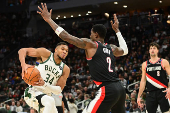 NBA: Portland Trail Blazers at Milwaukee Bucks