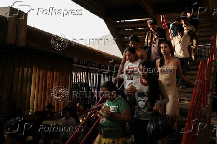 Colombians displaced by clashes between the rebels of the National Liberation Army (ELN) and former FARC dissidents, in Cucuta