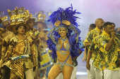 Desfile da escola de samba guia de Ouro, no Anhembi