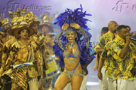 Desfile da escola de samba guia de Ouro, no Anhembi