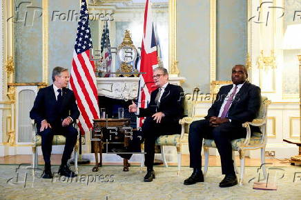 British Prime Minister Starmer meets US State Secretary Blinken in London