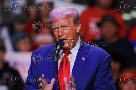 Republican presidential nominee and former U.S. President Trump holds a campaign rally in Indiana, Pennsylvania