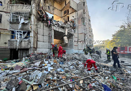 Aftermath of a Russian air strike in Kharkiv