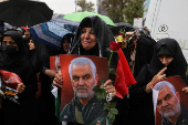 Iranians mourn the death of Lebanon's Hezbollah leader Nasrallah, in Tehran