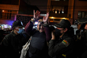 Bolivia's former President, Jeanine Anez returns to Miraflores prison after attending her trial on the 2019 political crisis, in La Paz