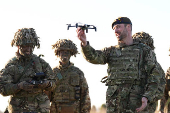 Britain's Prince William visits Welsh Guards at Salisbury Plain