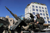 Houthi mobilization trainees parade in Sanaa