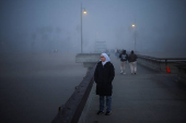 Fog shrouds Venice Beach