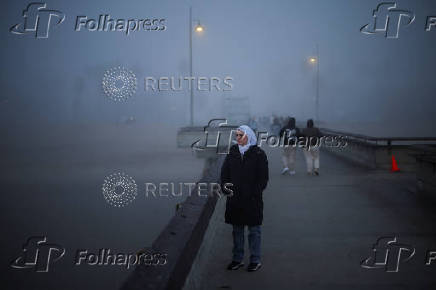 Fog shrouds Venice Beach