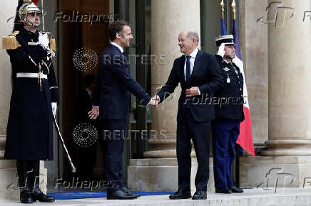 French President Macron meets Germany's Chancellor Scholz in Paris