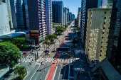 Vista area da avenida Paulista, na cidade de So Paulo