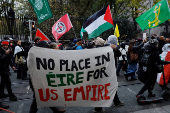 Demonstration in support of Palestinians in Gaza, in Dublin