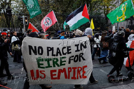 Demonstration in support of Palestinians in Gaza, in Dublin