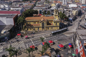 Vista de drone da Catedral de Santo Amaro