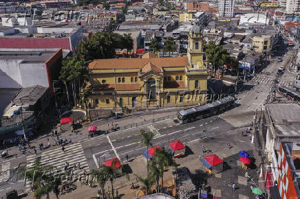 Vista de drone da Catedral de Santo Amaro