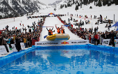Red Bull Jump and Freeze competition outside Almaty