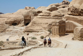 People visit the ancient city of Petra