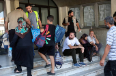 Internally displaced people shelter at the Technical Institute of Bir Hassan, in Beirut