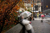 Rain falls in the midst of a drought warning in New York