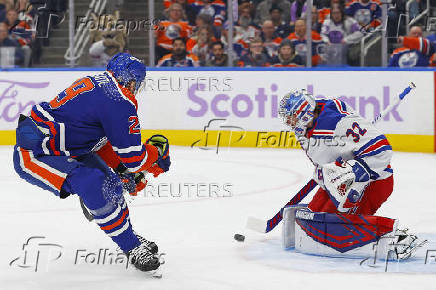 NHL: New York Rangers at Edmonton Oilers