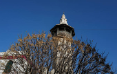 A view of a minaret at the old city, in Damascus,