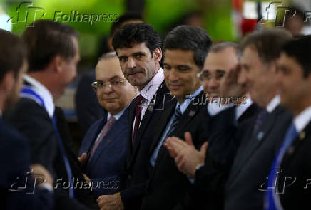 O ministro lvaro Antnio em cerimnia em Braslia (DF)