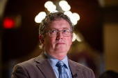 Republican Representative Massie prepares to vote on foreign aid packages