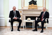 Russian President Putin and Azeri President Aliyev meet in Moscow