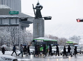 Heavy snow in Seoul