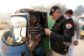 Security checkpoint on the eve of Christmas in Peshawar