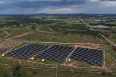 Usina de Energia Solar de Boa Vista, na periferia da cidade