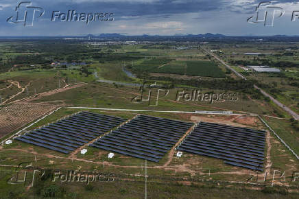 Usina de Energia Solar de Boa Vista, na periferia da cidade