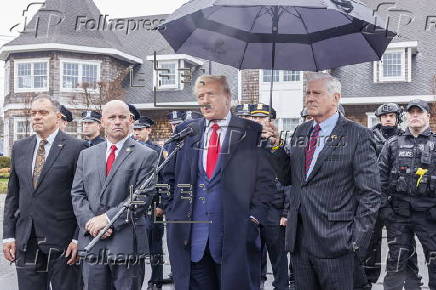 Former US President Trump attends wake for slain NYPD cop Jonathan Diller